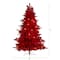 6ft. Pre-Lit Red Fraser Fir Artificial Christmas Tree, Red Lights